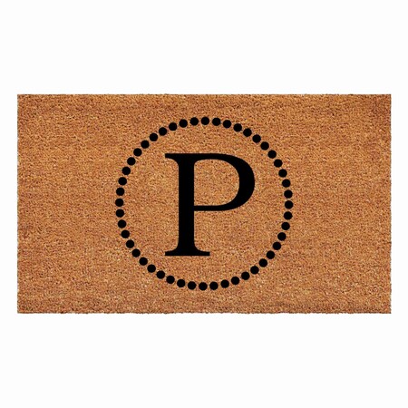 Calloway Mills Monogram Door Mat, Black, Natural, 30 in W x 48 in L 108213048P